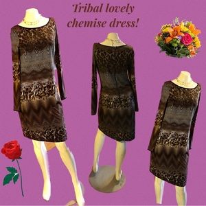 Tribal subtle sophisticated animal print dress!